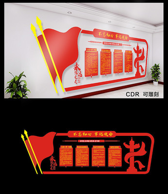 党员活动室文化墙设计 党员活动室文化墙设计