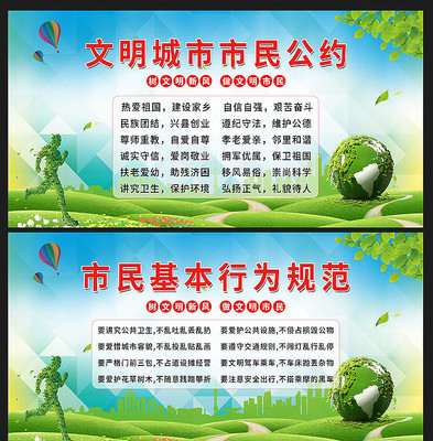 文明城市市民公约展板 文明城市市民公约展板