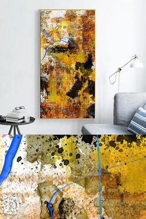 北欧抽象金色玄关创意晶瓷画 北欧抽象金色玄关创意晶瓷画