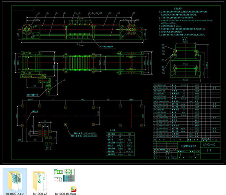 BL1000���۰�ʽ���ͻ�ͼֽ CAD