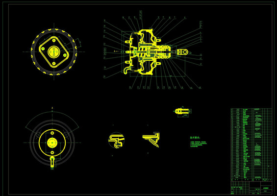 CAD˫ĤƬ���������װ��ͼ CAD