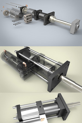 proe��Һ��ѹ��80-50-5-5T CAD