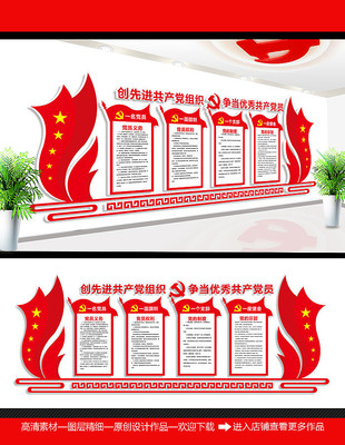 党员活动室文化墙展板 党员活动室文化墙展板