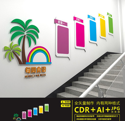 食堂餐厅楼道文化墙 食堂餐厅楼道文化墙