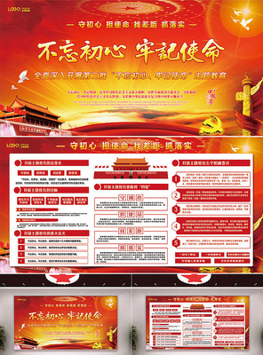 第二批不忘初心牢记使命主题教育展板 第二批不忘初心牢记使命主题教育展板
