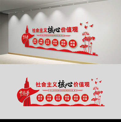 社会主义核心价值观党建文化墙 社会主义核心价值观党建文化墙