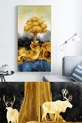 新中式现代轻奢艺术抽象风景玄关晶瓷画 新中式现代轻奢艺术抽象风景玄关晶瓷画