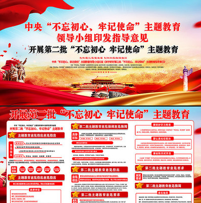 第二批不忘初心牢记使命展板 第二批不忘初心牢记使命展板