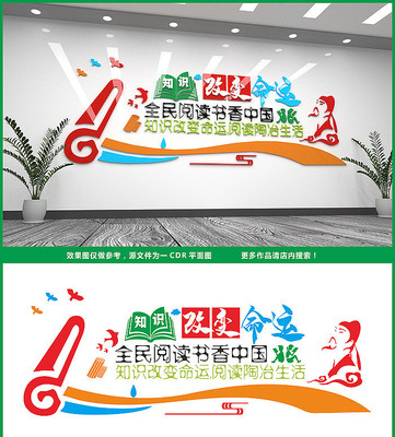 图书馆阅读室文化墙展板 图书馆阅读室文化墙展板