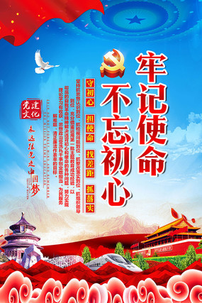 2019不忘初心牢记使命展板设计 2019不忘初心牢记使命展板设计