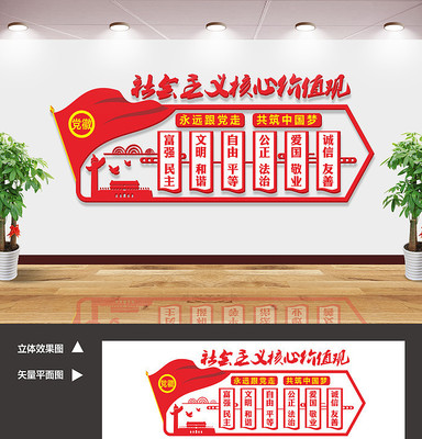 党建社会主义核心价值观文化墙 党建社会主义核心价值观文化墙