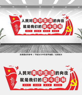 党的奋斗目标文化墙 党的奋斗目标文化墙