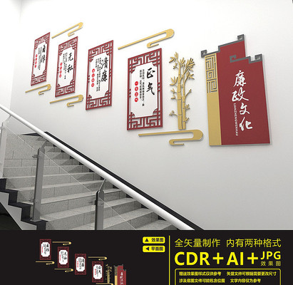 红色党建室廉政建设楼道展板 红色党建室廉政建设楼道展板