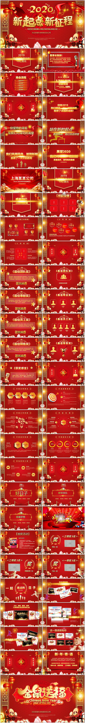新起点新征程2020年鼠年年会ppt