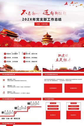 党政党课机关党支部党建汇报年终总结PPT 党政党课机关党支部党建汇报年终总结PPT