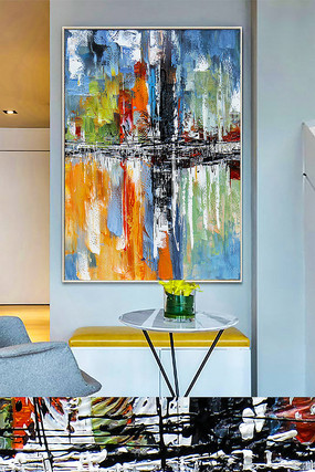 中式手绘轻奢艺术抽象手绘装饰画 中式手绘轻奢艺术抽象手绘装饰画