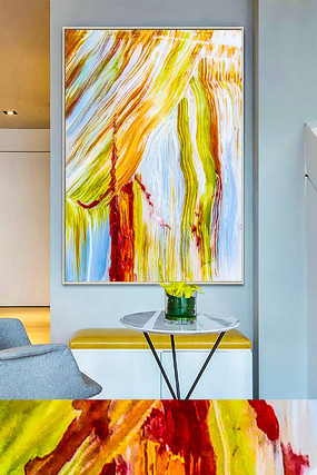 中式手绘轻奢艺术抽象装饰画 中式手绘轻奢艺术抽象装饰画