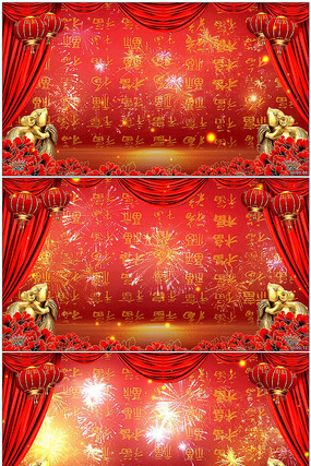 喜庆节日鼠年背景视频素材 喜庆节日鼠年背景视频素材