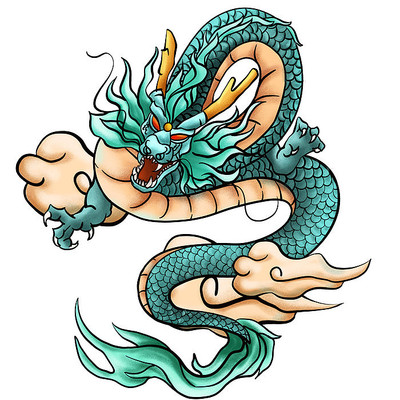 原创元素端午龙抬头青龙 原创元素端午龙抬头青龙