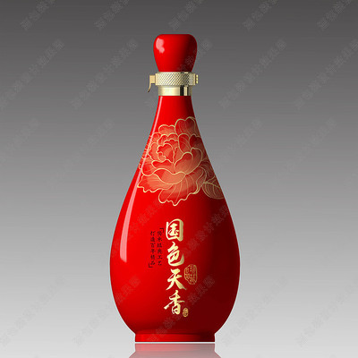 国色天香酒瓶效果图 国色天香酒瓶效果图