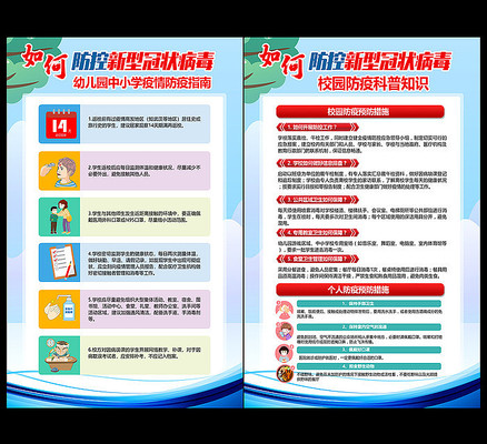学校防疫展板 学校防疫展板