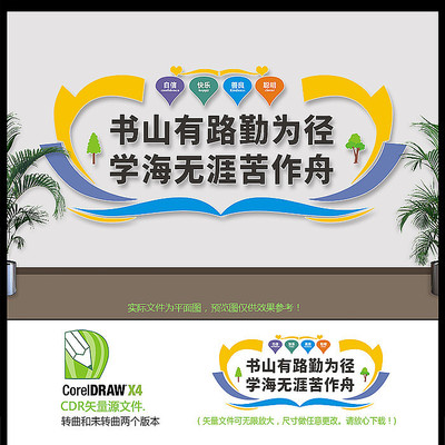 创意大气学校励志展板文化墙设计 创意大气学校励志展板文化墙设计