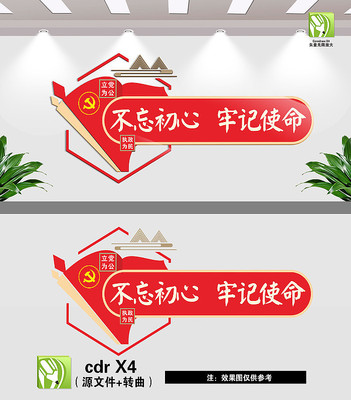 不忘初心牢记使命文化墙 不忘初心牢记使命文化墙