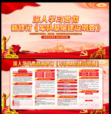 2020新修订军队基层建设纲要宣传栏 2020新修订军队基层建设纲要宣传栏