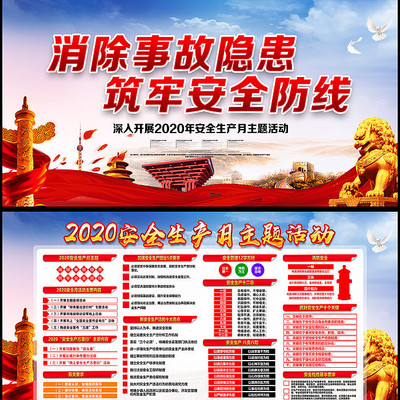 消除事故隐患筑牢安全防线展板 消除事故隐患筑牢安全防线展板
