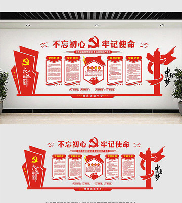 党员活动室党建文化墙展板 党员活动室党建文化墙展板