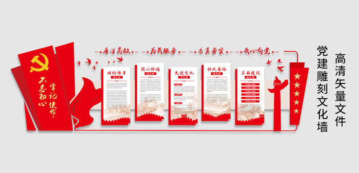 党建宣传文化墙设计 党建宣传文化墙设计