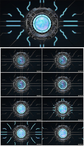 科幻素材开门图片