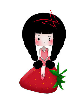 草莓q版头像 小仙女图片