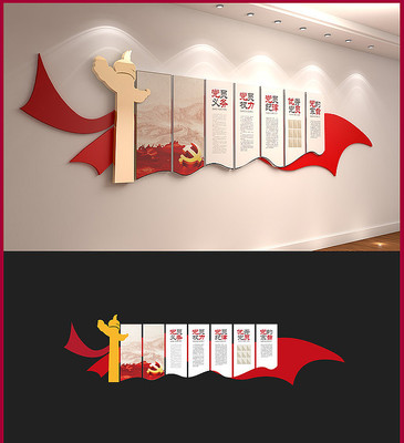 党员权利与义务党建文化墙 党员权利与义务党建文化墙