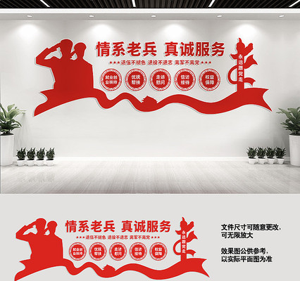 退役军人文化墙展板 退役军人文化墙展板