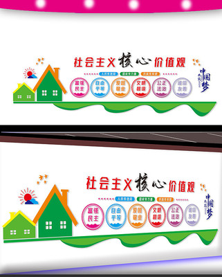 核心价值观文化墙设计 核心价值观文化墙设计