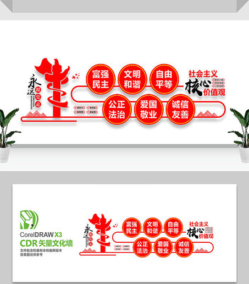 社会主义核心价值观党建墙 社会主义核心价值观党建墙