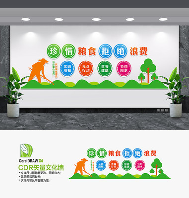 珍惜粮食文化墙设计 珍惜粮食文化墙设计