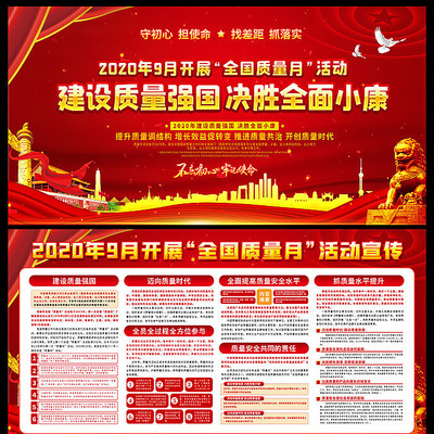 建设质量强国决胜全面小康质量月展板 建设质量强国决胜全面小康质量月展板
