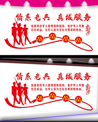 退役军人之家文化墙 退役军人之家文化墙
