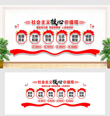 社会主义核心价值观党建文化墙 社会主义核心价值观党建文化墙