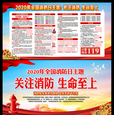 2020全国消防日消防安全知识宣传栏 2020全国消防日消防安全知识宣传栏