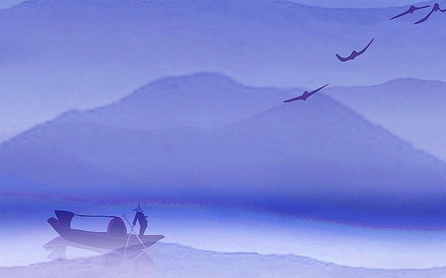 高端中式简约山水背景墙 高端中式简约山水背景墙