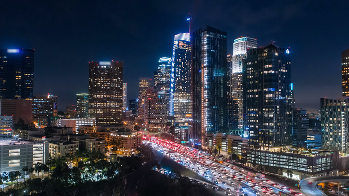 现代繁华大都市交通夜景视频素材 现代繁华大都市交通夜景视频素材