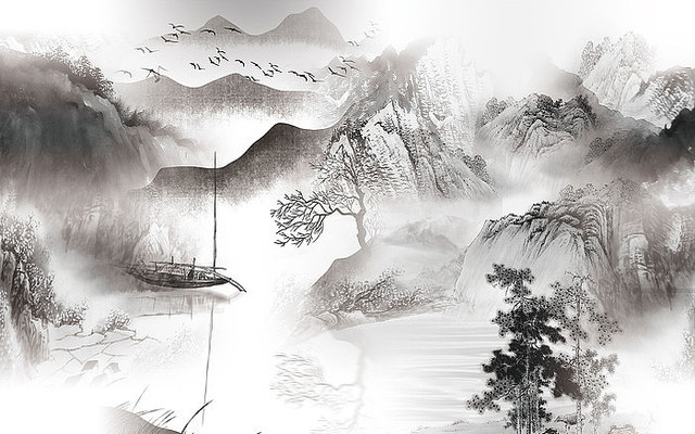 �߶˴�������ʽɽˮ����ǽ PSD