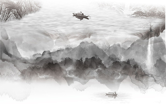 高清山水背景墙 高清山水背景墙