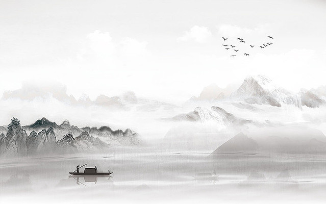 ���ڷ���ɽˮ����ǽ PSD