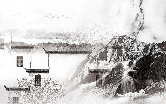 ʱ�и߶�ɽˮ����ǽ PSD