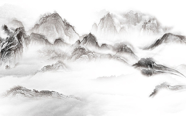 װ��ɽˮ����ǽ PSD