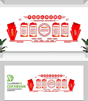 党员活动室党建文化墙设计 党员活动室党建文化墙设计